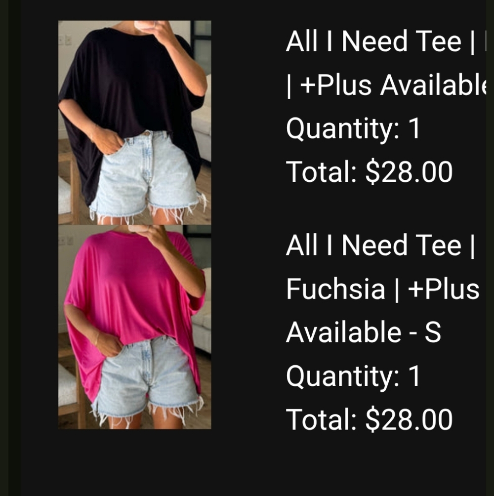 Two Shop Talulah Black and Pink Oversized Shirts